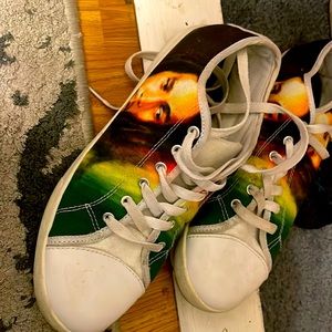 Bob marley custom paint shoes